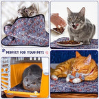 Tatuo 4 Pcs Fleece Dog Blanket for Puppy Cat, Blue, 24 x 16 in, Paw - Image 4