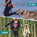 PetAmi Dog Fanny Pack, Treat Pouch for Dog Walking, Training, Built in Poop Bag Dispenser, Water Bottle Holder, Collapsible Bowl, Pet Treat Waist Belt for Hiking, Running, Kibbles (Pink)