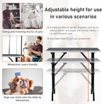 LEIBOU 36-inch Height Adjustable(23''~33.8'') and Foldable Pet Dog Grooming Table with Grooming Arm & 2 Noose for Dog Cat Pet Grooming Maximum Capacity Up to 260lbs