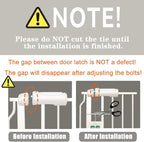 Fairy Baby 43.5-48 Inch Extra Wide Easy Step Safety Gates for Doorways | Extra Wide Pet Gate for Dogs Puppy, Pressure Mounted No Drill Auto Close Baby Gates, One-Hand Operation, White