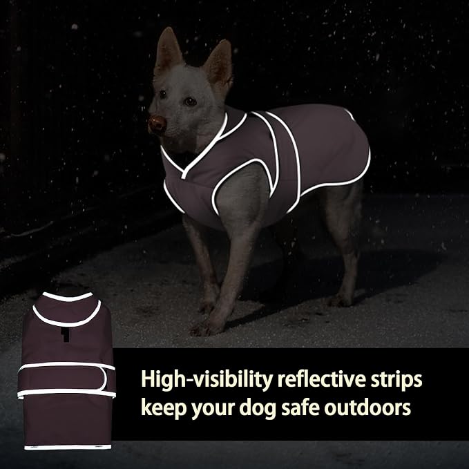MIGOHI Waterproof Windproof Dog Coat - Reversible Stormguard Winter Jacket for Small to Large Dogs (Pink, XL)