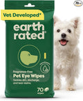 Earth Rated Dog Eye Wipes, Unscented, Removes Dirt & Discharge, 70ct | Vet-Developed, Hypoallergenic Pet Wipes for Dogs & Cats to Remove Dirt & Discharge, Fragrance Free