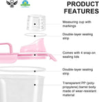 LEAWALK Airtight 10LBS Rice/Cereal/Dry Food Storage Container BPA Free, 5.28Qt Clear Plastic Kitchen and Pantry Organization Bin Suitable for Oats, Flour, Sugar, Pasta, Pet Food, etc (Rose Pink)