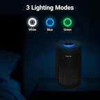 Air Purifiers for Bedroom Home, Cobectal Air Cleaner with HEPA 3-in-1 Filter for Room up to 1050 ft², Aroma Function, Sleep Mode, Portable Air Purifiers for Office, Dorm, RVs, Black