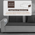Velvet Washable Dog Couch Cover, Non-Slip Waterproof Pet Sofa Protector for Cushion Sectional, L-Shaped Sofa & Loveseat, Machine Washable(1PC/27.6"x27.6",Dark Grey)