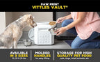 Vittles Vault Pawprint Pet Food Storage Container For Dog Food, Kibbles/Bird Seed/Oatmeal/Rice/Flour/Cereal, BPA Free, Plastic, Sealed Airtight For Cat Food, Up To 25 lb, Made in USA, With Scoop, Gray