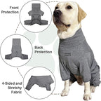 Dog Pyjamas PJS Sweater Clothes and Home Clothing Suitable for Medium to Large Breeds of Dogs, Dog Neutering Suits, Extra-Large Stretch Fabric, Four-Legged Clothes(Thin Forid Gray, 2XL)