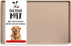 DogBuddy Dog Food Mat – Waterproof Dog Bowl Mat for Food and Water, Silicone Pet Feeding Mats for Floors, Non-Slip Placemat with High Edges for Dogs Bowls, Puppy Essentials (Large: 24"x16", Taupe)