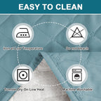 Turquoize 100% Waterproof Sofa Covers Couch Cover Sofa Cover for Dogs Couch Protector Triple Non-Slip Sofa Slipcover for 3 Cushion Couch Furniture Protector for Pets, Kids,Dog (Sofa 70", Stone Blue)