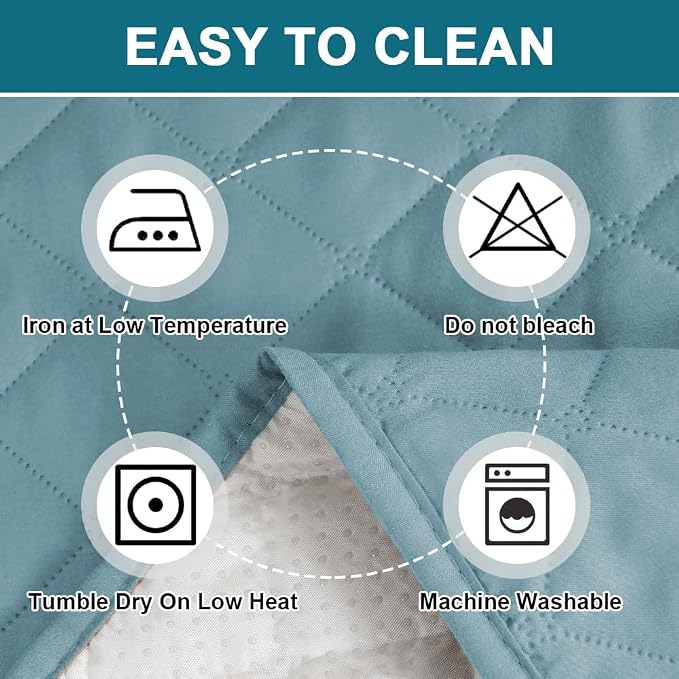 Turquoize 100% Waterproof Wing Chair Cover Wing Armchair Slipcovers Chair Couch Protector Triple Non-Slip Sofa Slipcover Furniture Protector for Pets, Kids,Dog (Wing Chair, Stone Blue)
