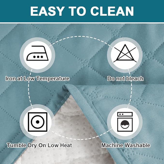 Turquoize 100% Waterproof Couch Cover Sofa Covers for 2 Cushion Couch Loveseat Covers Triple Non-Slip Couch Cover for Dogs Washable Furniture Protector Cover for Pets, Kids (Loveseat 54",Stone Blue)