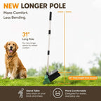 Neater Pet Brands Lift N’ Bag 2.0 Dog Pooper Scooper with Bag Attachment & 31" Pole for Small to Large Dogs, New Longer Pole, 195 Refill Bags, Heavy Duty Dog Poop Scooper for Yard, One-Hand Use