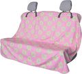 Back Seat Cover for Car Trucks Van SUV Jeep,Waterproof Rear Bench Towel Seat Covers for Dogs and Kids,Automotive Backseat Protector (Flower and Pink)
