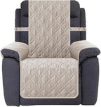 Ameritex Waterproof Nonslip Recliner Cover Stay in Place, Dog Chair Cover Furniture Protector, Ideal Recliner Slipcovers for Pets and Kids (Khaki, 30")