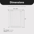 BalanceFrom Easy Walk-Thru Baby Safety Gate, Fits 29.1" to 33.8" Openings | with Hold-Open and Auto-Close – Adjustable Steel Barrier for Stairs, Doorways, and Hallways, No Drilling Installation