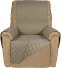 PureFit Reversible Recliner Chair Covers Couch Covers for Dogs, 19 in | Beige/Beige, Water Resistant Couch Protector, Washable Pet Couch Cover with Non Slip and Elastic Straps For Kids