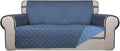 PureFit Reversible Quilted Couch Covers for Dogs Loveseat Sofa Cover 54" | Dark Blue/Light Blue, Water Resistant Couch Protector, Washable Pet Couch Cover with Non Slip and Elastic Straps For Kids