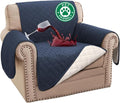 Turquoize 100% Waterproof Sofa Covers Chair Cover Slipcover Couch Protector Triple Non-Slip Sofa Slipcover for 1 Cushion Furniture Protector for Pets, Kids,Dog (Chair 23", Navy)