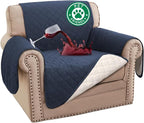Turquoize 100% Waterproof Sofa Covers Chair Cover Slipcover Couch Protector Triple Non-Slip Sofa Slipcover for 1 Cushion Furniture Protector for Pets, Kids,Dog (Chair 23", Navy)