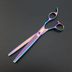 KINGSTAR 8.0in. Professional Pet Grooming Scissors Set,Titatium Plated Straight & Thinning & Curved Scissors Set with Comb,Dog Grooming,A563