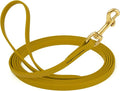 Viper Biothane K9 Working Dog Leash Waterproof Lead for Tracking Training Schutzhund Odor-Proof Long Line with Solid Brass Snap for Puppy Medium and Large Dogs, 15ft Treasure Gold