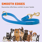 Viper Biothane K9 Working Dog Leash Waterproof Lead for Tracking Training Schutzhund Odor-Proof Long Line with Solid Brass Snap for Puppy Medium and Large Dogs 20in, Cerulean Blue