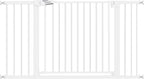 Babelio 36-57" Extra Wide Baby Gate for Stairs No Drilling, Dog Gate Indoor | Pressure/Wall Mount; Triple-lock System; Auto-close; 200N Impact Tested; Easy Install for Doorways, Kitchen, Hallway, White