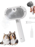 Cat Steam Brush for Cats & Dogs,3-in-1 Self Cleaning Pet Grooming Brush with One-Click Hair Release Button, Anti-Static Deshedding & Detangling Cat Hair Brush, Stainless Steel Bristles,Long/Short Hair