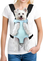 YUDODO Pet Dog Carrier Backpack Adjustable Front Carrier for Small Dog Cat | Legs Out Design, Easy-Fit Travel Backpack, Hiking and Walking, Durable Comfortable, Perfect for Outdoor, Sky, M