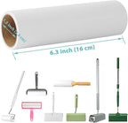 Lint Roller Refills 6.3 inch Great Value 10 Pack Extra Sticky Lint Remover Refills for Pet Hair Clothes Floor 6.3 inch Wide Lint Roller Replacement Refills
