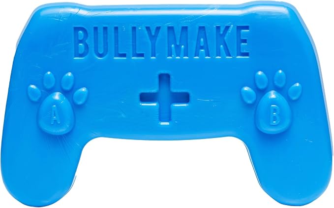 BULLYMAKE Blue Tough Chew Controller Toy for Dogs, Durable Nylon Dog Toys for Aggressive Chewers, Dental Stimulating, Tough Chew, Boredom Busting, Pet Supplies, Made in USA