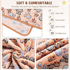 Tatuo 4 Pcs Fleece Dog Blanket for Puppy Cat, Mixed, 36 x 36 in, Paw - Image 5