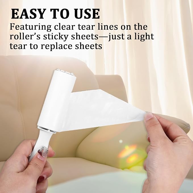 36 Pcs Mini Lint Roller Travel Size for Pet Hair Extra Sticky and Clothes | Travel Lint Rollers Disposable Sheets Remove Dog/Cat Hair for Home Car Travel Use