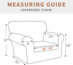 Easy-Going 100% Waterproof Oversized Chair Couch Cover, Stretch Sofa Cover | Dual Waterproof Sofa Slipcover, Leakproof Furniture Protector Against Stain Spill from Kids, Pets, Dog, Grayish Green