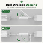 Extra Tall Cat Gate, 55.1" Heavy Duty Pet Gate for Large Cats & Dogs, Adjustable 29.9-37.4" Wide, Auto Close, No Drilling Pressure Mount, Easy Walk Through for Doorways Hallways Kitchen, White