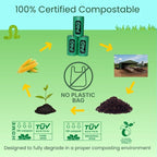 100% Certified Home Compostable Poop Bags (135 Count 9 Rolls), Plant Based, Extra Thick (20 Micron), Leak Proof, Unscented Standard Size 9 X 13'', ASTM D6400 & EN 13432 Compliant, In Box
