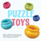 Wobbly Dog Enrichment Lick Toy, Stuffable Frozen Lick Bowl to Keep Dogs Busy, Long-Lasting Interactive Treat Dispensing Dog Toy, Silicone Fetch Catch Chew Toy(Green,S)