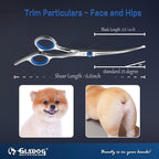 Dog Grooming Scissors Kit with Safety Round Tips, GLADOG Professional 6 in 1 Grooming Scissors for Dogs, Sharp and Heavy-duty Dog Grooming Shears for Dogs Cats Pets