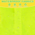 ADINIKIA Dog Raincoat, Waterproof Rain Jacket with Removable Hood,Green L | Leash Hole/ Reflective Stripe/Adjustable 4 Legs Rainsuit/Full Coverage/ Snowproof Windproof/ For Small to 3X-Large Dogs