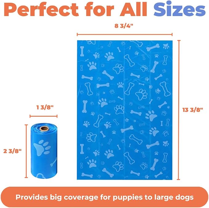 Best Pet Supplies Poop Bags for Dogs - Assorted Colors, 150 Count | Scented, Leak-proof, Easy-Tear perforations, 15 Thick Bags per roll, Outdoor Walking & Travel, Fits Standard Holders
