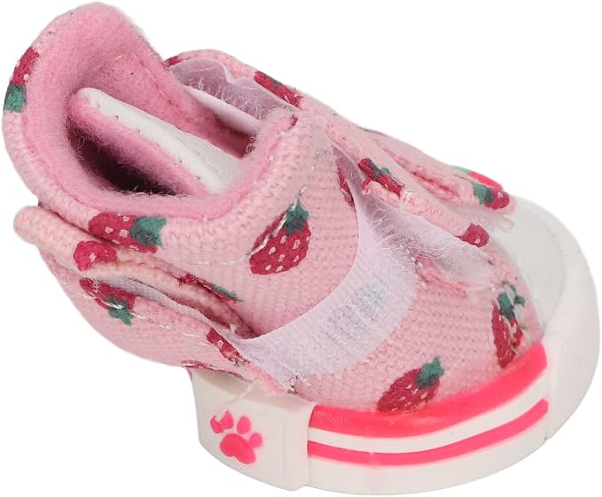 Cute Strawberry Dog Boots, Slip Pet Shoes for Sm Dogs Teddy Hon Pomeranian, Dog or, Breathable Dog Shoes (Number 2)
