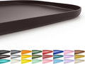 SMILOOL Silicone Pet Food Mat with Raised Edge for Food and Water Bowl, Dog Feeding Mats, Cat Food Trays for Floor Waterproof, Rubber Tray for Dogs and Cats, 22 x 14 x 0.8 Darkbrown