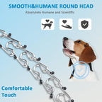 Prong Collar for Dogs, Dog Training Collar for Small Medium Large Dogs | Dog Pinch Collar, Adjustable Size, No Pull, Quick Release Buckle, Hook 360° Swivel, High Quality, Extra Link and Rubber Cap