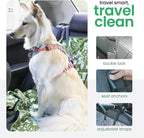 Molly Mutt 3-in-1 Back Seat Cover for Dogs, 100% Cotton Canvas Back Seat Hammock with Headrest Straps, Belt Slots, & Anchors, Non-Skid Cargo Area Cover, Machine Washable, No Harmful Chemicals, 56"x56"