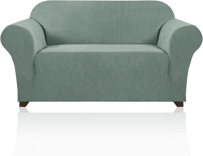 Stretch Loveseat Sofa Cover Slipcover Couch Cover for 2 Cushion Sofa Washable Sofa Cover for Pets Friendly Furniture Protector Covers with Non Slip Bottom(Loveseat, Sage)