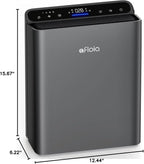 Afloia Air Purifier for Large Rooms Up to 2,000 Sq. Ft. with PM2.5 Display | Smart Auto Mode, 3-Stage Filter, Ideal for Bedrooms, Helps Capture Pet Dander, Pollen, Dust, And Smoke