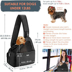 SlowTon Pet Dog Sling Carrier, Hands Free Hard Bottom Papoose Small Animal Puppy Up to 11 lbs Travel Bag Tote Breathable Mesh Support Adjustable Padded Strap Pocket Safety Belt Machine Washable