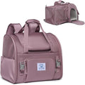 Pet Backpack Carrier for Small Dogs Medium Cats, Puppies,Breathable and Collapsible Design, Portable Travel Bag for Bearded Dragon,Rabbit Cage (Purple, Small)