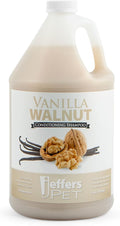 Jeffers Pet Vanilla Walnut Conditioning Dog & Cat Shampoo, 128 oz – Deodorizing Grooming Wash, Coconut Based Soap Free Formula, Walnut Oil & Vanilla Extract, Vitamins A D E, Concentrated Coat Care