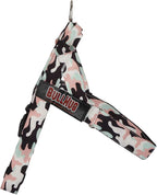 BULLHUG Adjustable Dog Harness– No Pull, No Choke – for English Bulldogs, French Bulldogs, Pugs & Broad-Chested Breeds – Easy, Safe Walks (Pink & Mint Camouflage, Large)